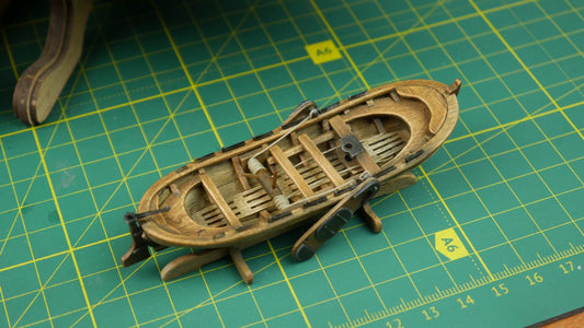 17th-Century Ship’s Boat (scale 1:48, length 100 mm). Wooden Model Kit