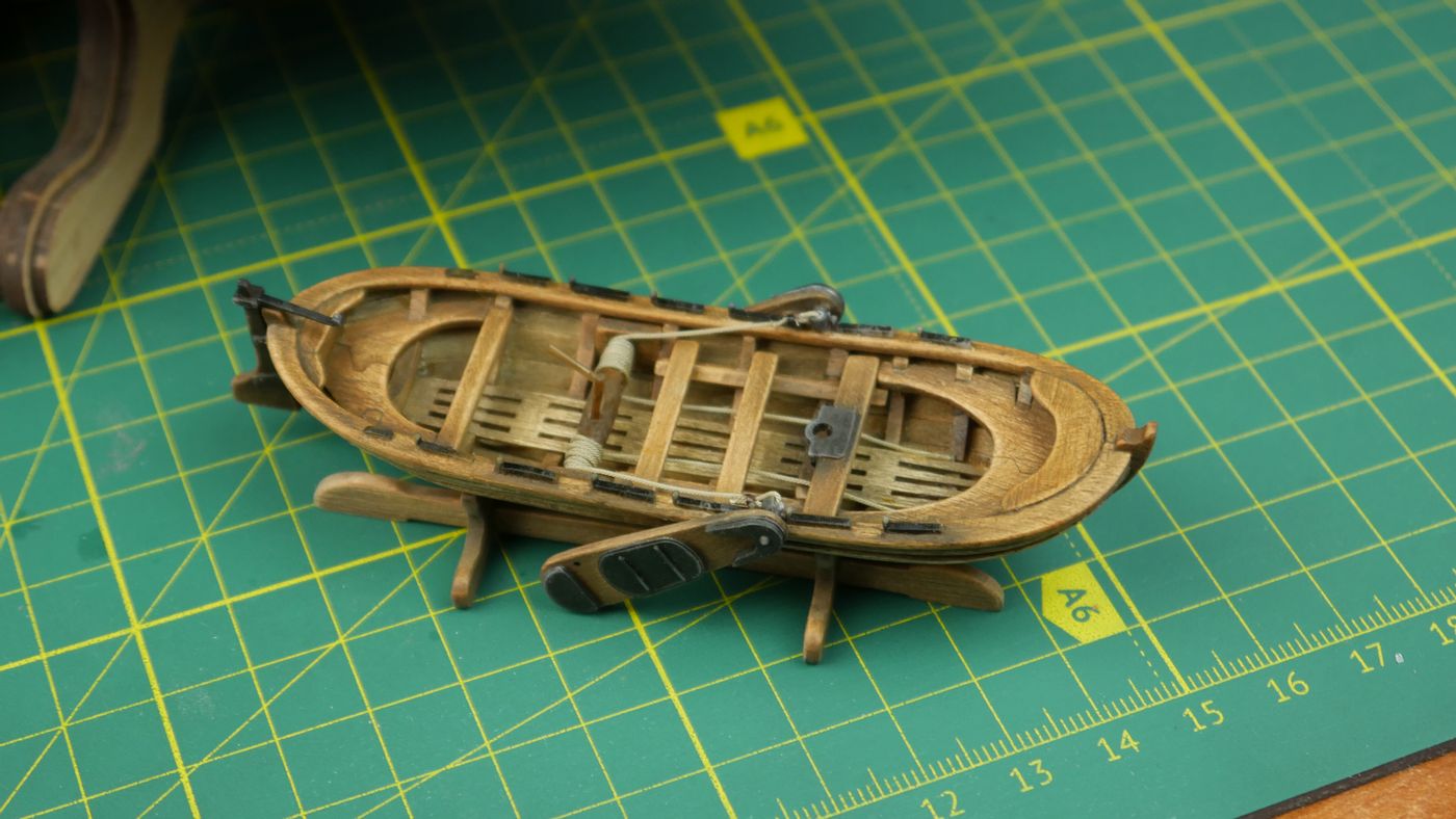 17th-Century Ship’s Boat (scale 1:48, length 100 mm). Wooden Model Kit