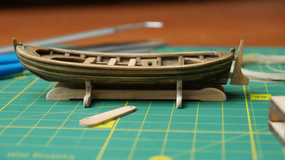17th-Century Ship’s Boat (scale 1:48, length 100 mm). Wooden Model Kit