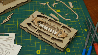 17th-Century Ship’s Boat (scale 1:48, length 100 mm). Wooden Model Kit