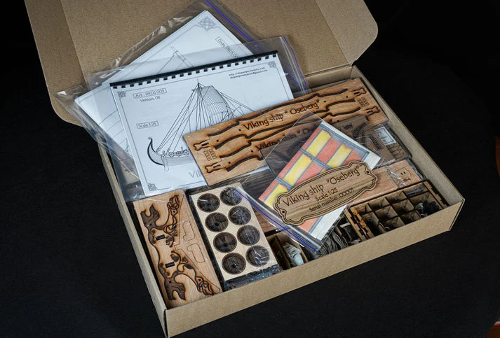 The Viking ship "Oseberg" V.3 Model Kit. Scale 1/25