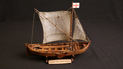 Wooden Model Kit: Captain John Smith's Shallop. Scale 1/32
