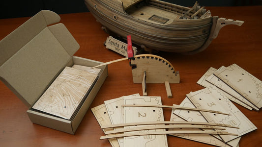 Jig for Bending the Hull Planks of the Santa María Caravel