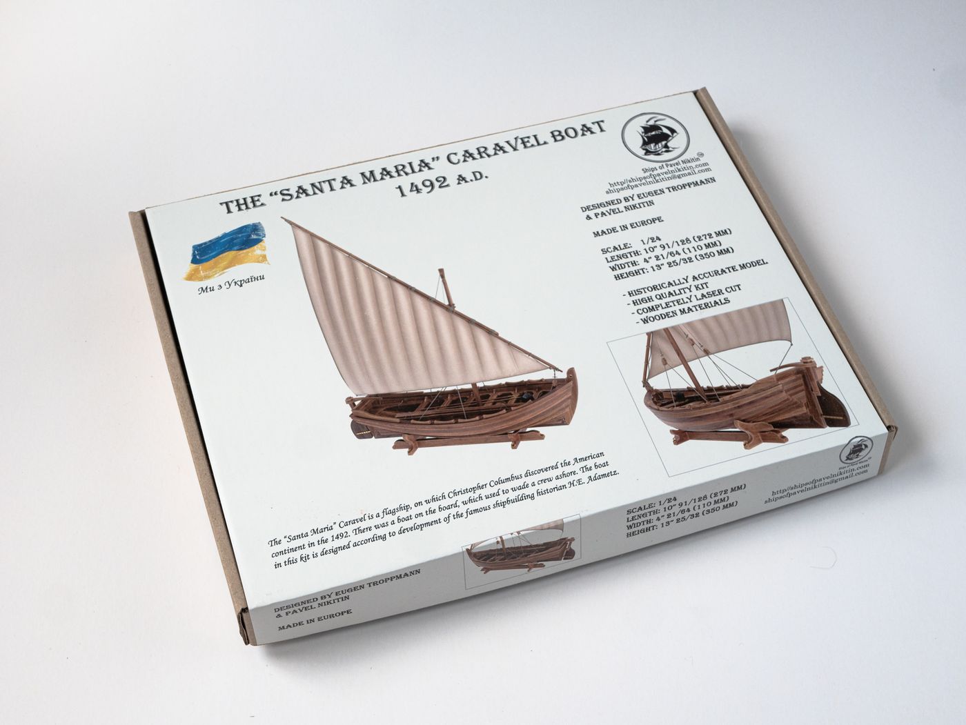 Wooden Model Kit: Boat "Santa Maria" Scale 1/25