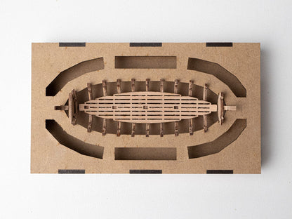 16th Century Wooden Boat Model Kit (scale 1/48). Length 136 mm
