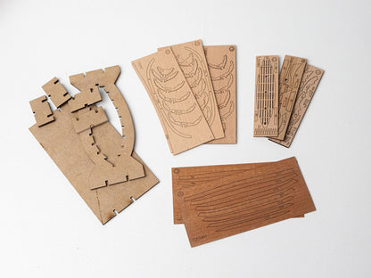 15th Century Wooden Boat Model Kit: Santa Maria's Boat (scale 1/48), length 136mm.