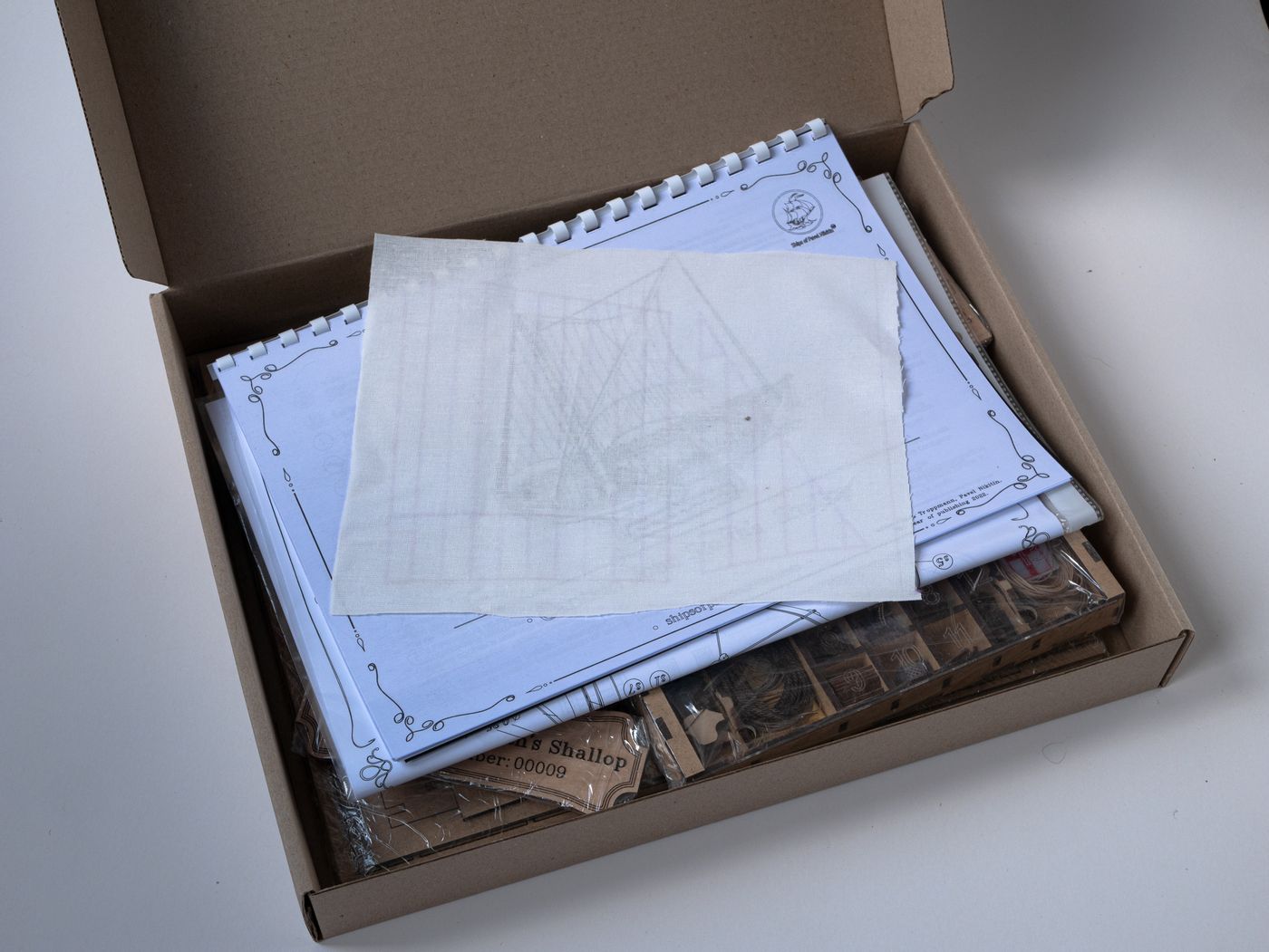 Wooden Model Kit: Captain John Smith's Shallop. Scale 1/32