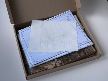 Wooden Model Kit: Captain John Smith's Shallop. Scale 1/32