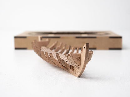 16th Century Wooden Boat Model Kit (scale 1/48). Length 136 mm