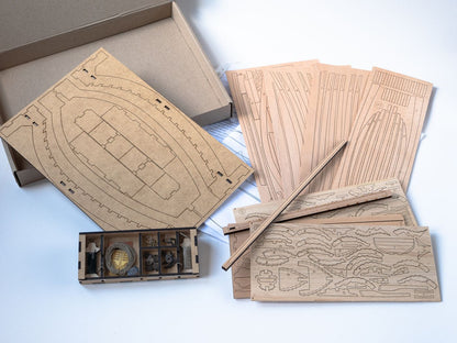 Wooden Model Kit: Boat "Santa Maria" Scale 1/25