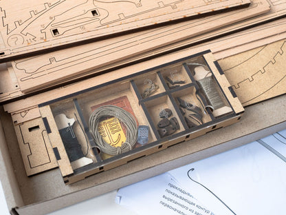 Wooden Model Kit: Boat "Santa Maria" Scale 1/25